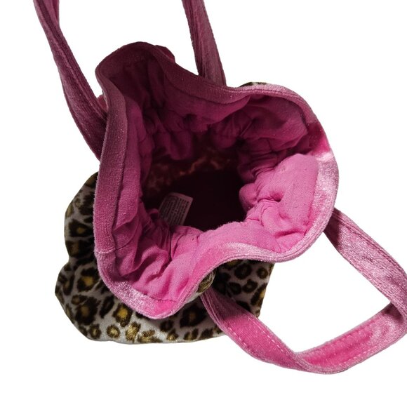 Aurora Leopard Print Plush Pet Carrier 8 inch Cat Dog Purse Play Stuffed Animal - Picture 4 of 6